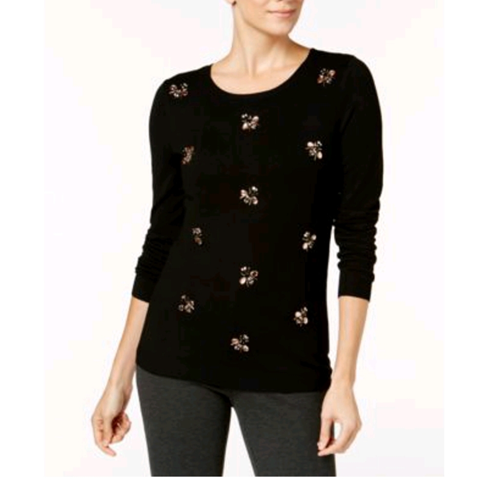 Charter club Embellished Bee sweater